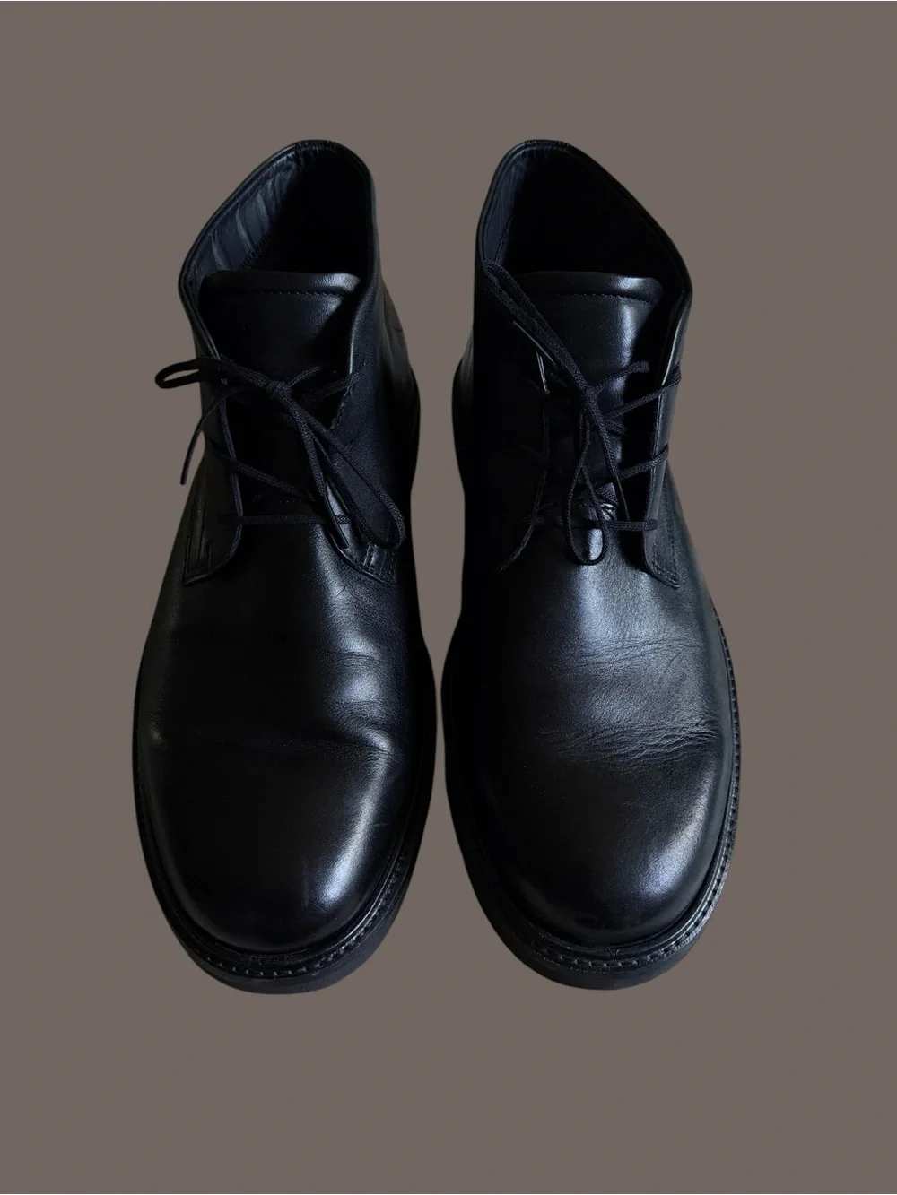 ECCO Men's Black Leather Ankle Chukka Boots Size 10-10.5 EU 44 Dark Academia
